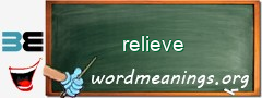 WordMeaning blackboard for relieve